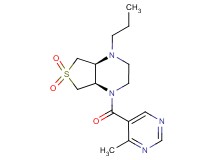 (4aS*,7aR*)-1-[(4-methyl-5-pyrimidinyl)carbonyl]-4-propyloctahydrothieno[3,4-b]pyrazine 6,6-dioxide