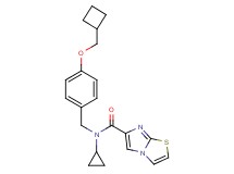 N-[4-(cyclobutylmethoxy)benzyl]-N-cyclopropylimidazo[2,1-b][1,3]thiazole-6-carboxamide