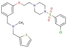 1-[3-(2-{4-[(3-chlorophenyl)sulfonyl]-1-piperazinyl}ethoxy)phenyl]-N-methyl-N-(2-thienylmethyl)methanamine