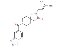 2-(3-methyl-2-buten-1-yl)-8-(tetrazolo[1,5-a]pyridin-7-ylcarbonyl)-2,8-diazaspiro[4.5]decan-3-one