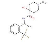4-hydroxy-1-methyl-N-{1-[2-(trifluoromethyl)phenyl]ethyl}piperidine-4-carboxamide
