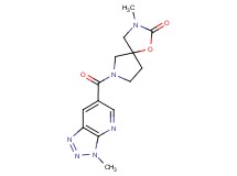 3-methyl-7-[(3-methyl-3H-[1,2,3]triazolo[4,5-b]pyridin-6-yl)carbonyl]-1-oxa-3,7-diazaspiro[4.4]nonan-2-one