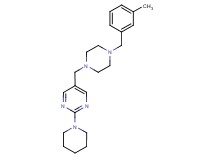 5-{[4-(3-methylbenzyl)-1-piperazinyl]methyl}-2-(1-piperidinyl)pyrimidine