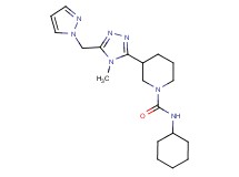 N-cyclohexyl-3-[4-methyl-5-(1H-pyrazol-1-ylmethyl)-4H-1,2,4-triazol-3-yl]piperidine-1-carboxamide
