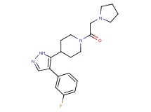 4-[4-(3-fluorophenyl)-1H-pyrazol-5-yl]-1-(pyrrolidin-1-ylacetyl)piperidine