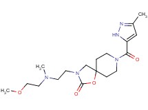 3-{2-[(2-methoxyethyl)(methyl)amino]ethyl}-8-[(3-methyl-1H-pyrazol-5-yl)carbonyl]-1-oxa-3,8-diazaspiro[4.5]decan-2-one