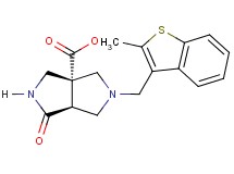 (3aR*,6aS*)-5-[(2-methyl-1-benzothien-3-yl)methyl]-1-oxohexahydropyrrolo[3,4-c]pyrrole-3a(1H)-carboxylic acid