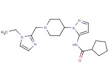 N-(1-{1-[(1-ethyl-1H-imidazol-2-yl)methyl]-4-piperidinyl}-1H-pyrazol-5-yl)cyclopentanecarboxamide