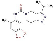 3-isopropyl-N-(6-methyl-1,3-benzodioxol-5-yl)-1,4,6,7-tetrahydro-5H-pyrazolo[4,3-c]pyridine-5-carboxamide