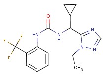 N-[cyclopropyl(1-ethyl-1H-1,2,4-triazol-5-yl)methyl]-N'-[2-(trifluoromethyl)phenyl]urea