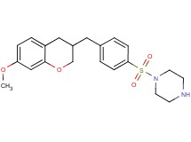 1-({4-[(7-methoxy-3,4-dihydro-2H-chromen-3-yl)methyl]phenyl}sulfonyl)piperazine