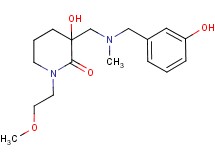 3-hydroxy-3-{[(3-hydroxybenzyl)(methyl)amino]methyl}-1-(2-methoxyethyl)piperidin-2-one