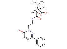(1S*,4R*)-4,7,7-trimethyl-3-oxo-N-[2-(6-oxo-3-phenyl-1(6H)-pyridazinyl)ethyl]-2-oxabicyclo[2.2.1]heptane-1-carboxamide