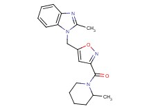 2-methyl-1-({3-[(2-methyl-1-piperidinyl)carbonyl]-5-isoxazolyl}methyl)-1H-benzimidazole