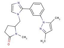 5-({2-[3-(3,5-dimethyl-1H-pyrazol-1-yl)phenyl]-1H-imidazol-1-yl}methyl)-1-methylpyrrolidin-2-one