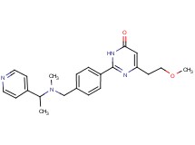 6-(2-methoxyethyl)-2-[4-({methyl[1-(4-pyridinyl)ethyl]amino}methyl)phenyl]-4(3H)-pyrimidinone