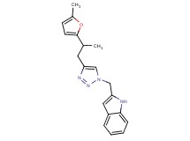 2-({4-[2-(5-methyl-2-furyl)propyl]-1H-1,2,3-triazol-1-yl}methyl)-1H-indole