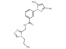 3-(3,5-dimethyl-1H-pyrazol-1-yl)-N-[(4-propyl-4H-1,2,4-triazol-3-yl)methyl]benzamide