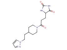 5-(3-oxo-3-{4-[2-(1H-pyrazol-1-yl)ethyl]-1-piperidinyl}propyl)-2,4-imidazolidinedione