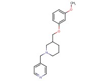 4-({3-[(3-methoxyphenoxy)methyl]-1-piperidinyl}methyl)pyridine