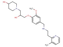 1-{2-hydroxy-3-[2-methoxy-4-({[2-(3-methyl-2-pyridinyl)ethyl]amino}methyl)phenoxy]propyl}-4-piperidinol