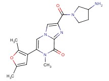 2-[(3-aminopyrrolidin-1-yl)carbonyl]-6-(2,5-dimethyl-3-furyl)-7-methylimidazo[1,2-a]pyrazin-8(7H)-one