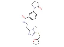 N-(2-{4-methyl-5-[(tetrahydro-2-furanylmethyl)thio]-4H-1,2,4-triazol-3-yl}ethyl)-3-(2-oxo-1-pyrrolidinyl)benzamide
