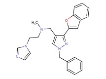 N-{[3-(1-benzofuran-2-yl)-1-benzyl-1H-pyrazol-4-yl]methyl}-2-(1H-imidazol-1-yl)-N-methylethanamine