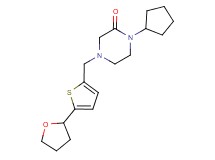 1-cyclopentyl-4-{[5-(tetrahydrofuran-2-yl)-2-thienyl]methyl}piperazin-2-one