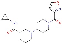 N-cyclopropyl-1'-(isoxazol-3-ylcarbonyl)-1,4'-bipiperidine-3-carboxamide