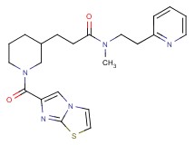 3-[1-(imidazo[2,1-b][1,3]thiazol-6-ylcarbonyl)-3-piperidinyl]-N-methyl-N-[2-(2-pyridinyl)ethyl]propanamide