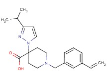 4-(3-isopropyl-1H-pyrazol-1-yl)-1-(3-vinylbenzyl)piperidine-4-carboxylic acid