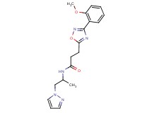 3-[3-(2-methoxyphenyl)-1,2,4-oxadiazol-5-yl]-N-[1-methyl-2-(1H-pyrazol-1-yl)ethyl]propanamide