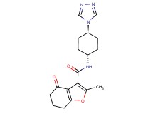 2-methyl-4-oxo-N-[trans-4-(4H-1,2,4-triazol-4-yl)cyclohexyl]-4,5,6,7-tetrahydro-1-benzofuran-3-carboxamide