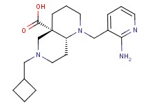 (4aS*,8aR*)-1-[(2-amino-3-pyridinyl)methyl]-6-(cyclobutylmethyl)octahydro-1,6-naphthyridine-4a(2H)-carboxylic acid