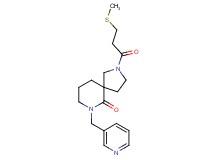 2-[3-(methylthio)propanoyl]-7-(3-pyridinylmethyl)-2,7-diazaspiro[4.5]decan-6-one