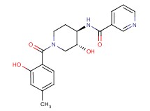 N-[(3R*,4R*)-3-hydroxy-1-(2-hydroxy-4-methylbenzoyl)piperidin-4-yl]nicotinamide