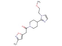 4-[1-(2-methoxyethyl)-1H-imidazol-2-yl]-1-[(3-methyl-5-isoxazolyl)acetyl]piperidine