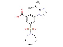 3-(azepan-1-ylsulfonyl)-5-(2-isopropyl-1H-imidazol-1-yl)benzoic acid