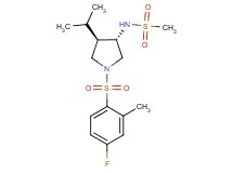 N-{(3S*,4R*)-1-[(4-fluoro-2-methylphenyl)sulfonyl]-4-isopropyl-3-pyrrolidinyl}methanesulfonamide