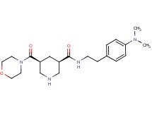 (3R*,5S*)-N-{2-[4-(dimethylamino)phenyl]ethyl}-5-(morpholin-4-ylcarbonyl)piperidine-3-carboxamide