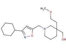 [1-[(3-cyclohexyl-5-isoxazolyl)methyl]-3-(2-methoxyethyl)-3-piperidinyl]methanol