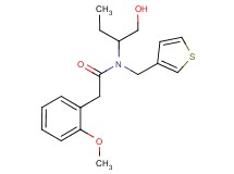 N-[1-(hydroxymethyl)propyl]-2-(2-methoxyphenyl)-N-(3-thienylmethyl)acetamide