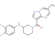 N-(3,4-difluorophenyl)-1-[(6-methylpyrazolo[1,5-a]pyrimidin-3-yl)carbonyl]-3-piperidinamine