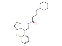 N-[2-(2-fluorophenyl)-2-(1-pyrrolidinyl)ethyl]-4-(1-piperidinyl)butanamide