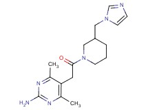 5-{2-[3-(1H-imidazol-1-ylmethyl)piperidin-1-yl]-2-oxoethyl}-4,6-dimethylpyrimidin-2-amine