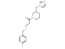 1-{3-[(4-fluorobenzyl)thio]propanoyl}-3-(1H-imidazol-1-ylmethyl)piperidine