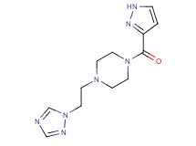 1-(1H-pyrazol-3-ylcarbonyl)-4-[2-(1H-1,2,4-triazol-1-yl)ethyl]piperazine trifluoroacetate