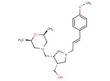 {(3R*,4S*)-4-{[(2R*,6S*)-2,6-dimethylmorpholin-4-yl]methyl}-1-[(2E)-3-(4-methoxyphenyl)prop-2-en-1-yl]pyrrolidin-3-yl}methanol