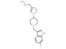 [(1-{1-[(6-fluoro-1H-indol-3-yl)methyl]-4-piperidinyl}-1H-1,2,3-triazol-4-yl)methyl]methylamine bis(trifluoroacetate)